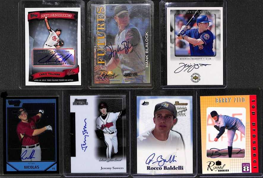 Lot of (40) Baseball Certified Autograph Cards (Inc. Rollie Fingers & Zach Wheeler)