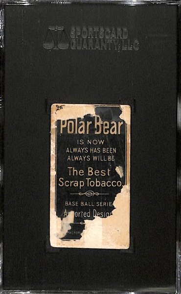 1909-11 T206 Clark Griffith - Batting - Polar Bear Back - SGC Authentic
