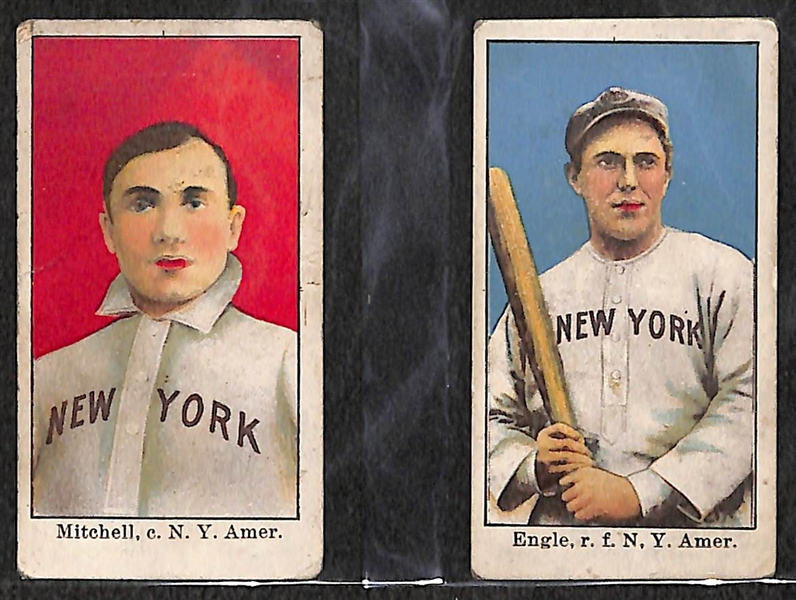 Lot of 2 1909-11 E90-1 American Caramel Baseball Cards - Fred Mitchell (NY American) & Clyde Engle