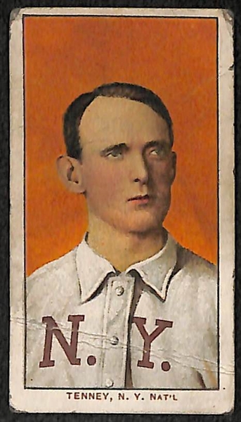 Lot of 4 1909-11 T206 Baseball Cards - Tenney, Snodgrass, Merkle, Herzog