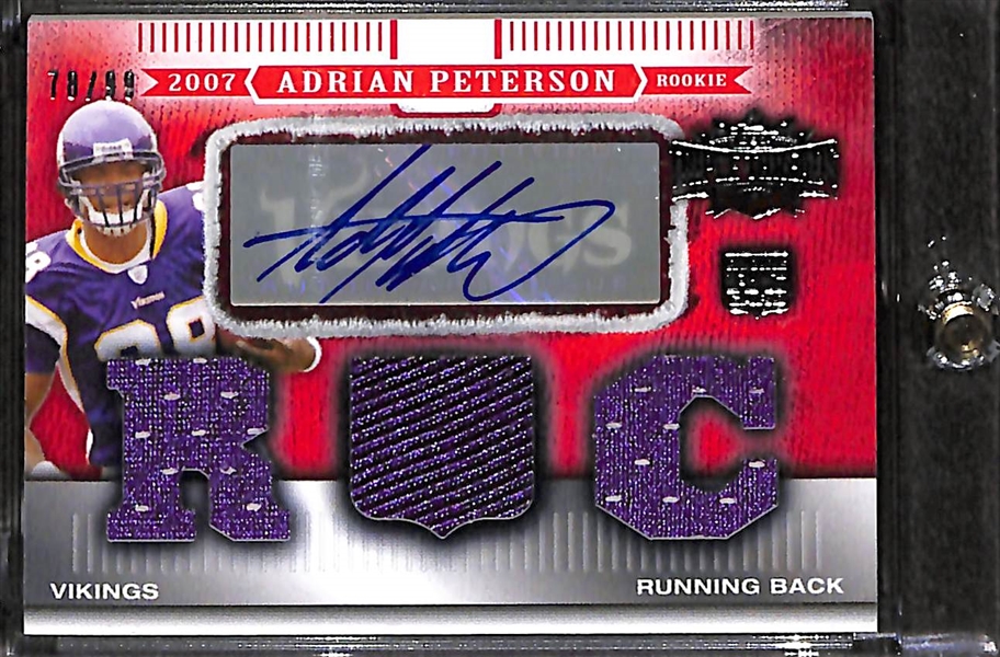 2007 Topps Triple Threads Adrian Peterson Autograph Jersey Rookie Card 78/99