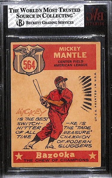 1959 Topps Mickey Mantle All-Star Card Graded BVG 5