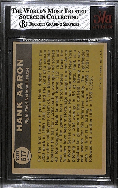 1961 Hank Aaron All-Star Card Graded BVG 5.5
