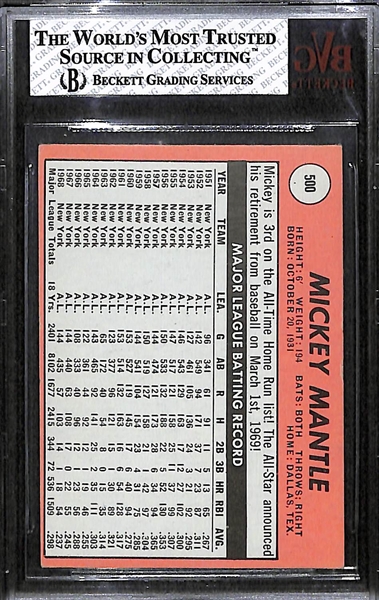 1969 Topps Mickey Mantle Graded BVG 4