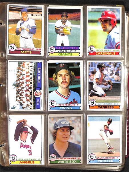 1979 Topps Baseball Partial Set - 656 of 726 Cards - w. Nolan Ryan