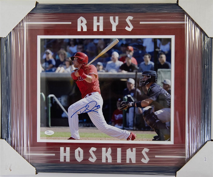 Rhys Hoskins Autographed Framed Display - JSA