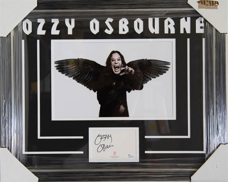 Ozzy Osbourne Autographed Framed Display - JSA