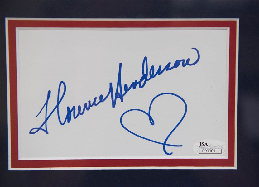 Florence Henderson Autographed Framed Display - JSA