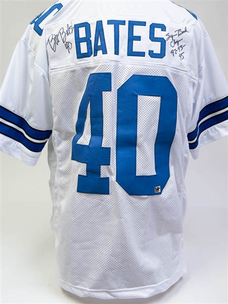Bill Bates Signed & Inscribed Dallas Cowboys Replica Jersey - JSA