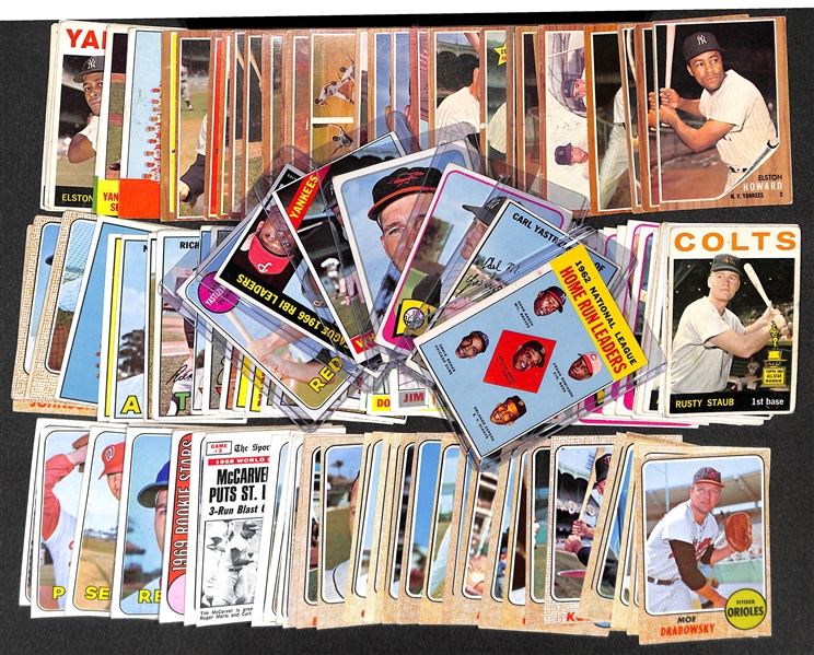 Approx. 150 Assorted 1962-1969 Topps Baseball Cards w. 1967 Yastrzemski
