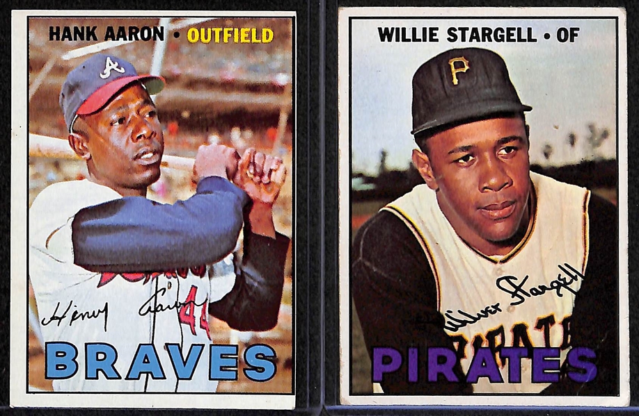 Lot of 10 - 1967 Topps Baseball Cards w. Brooks Robinson