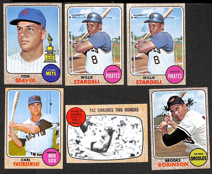 Lot of 32 - 1968 Topps Baseball Cards w. Tom Seaver
