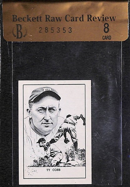 High Grade Ty Cobb 1950 Callahan Hall of Fame Card - Beckett Raw Graded BVG 8