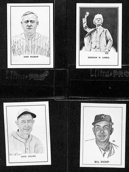 (10) High-Grade 1950 Callahan HOF Cards w/ Walter Johnson, Cochrane, Gehringer, Mack, M. Brown, Tinker, McGraw, Landis, Collins, Dickey