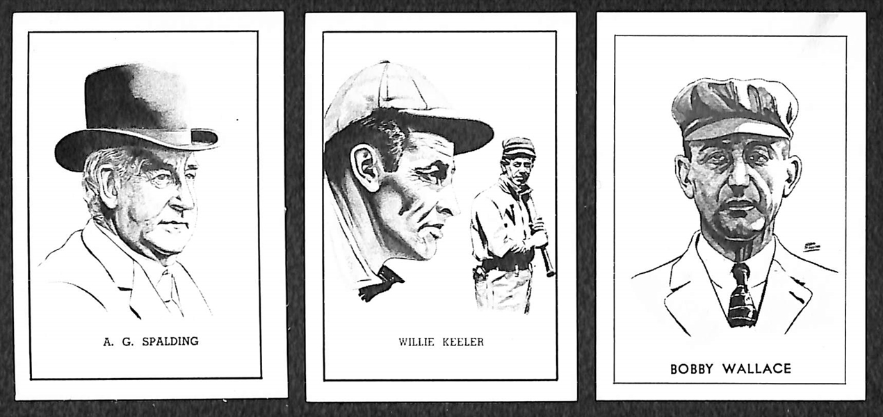 (10) High-Grade 1950 Callahan HOF Cards w/ Spalding, Keeler, Wallace, Jennings, Pennock, Lajoie, Walsh, Robinson, Nichols, and Collins!