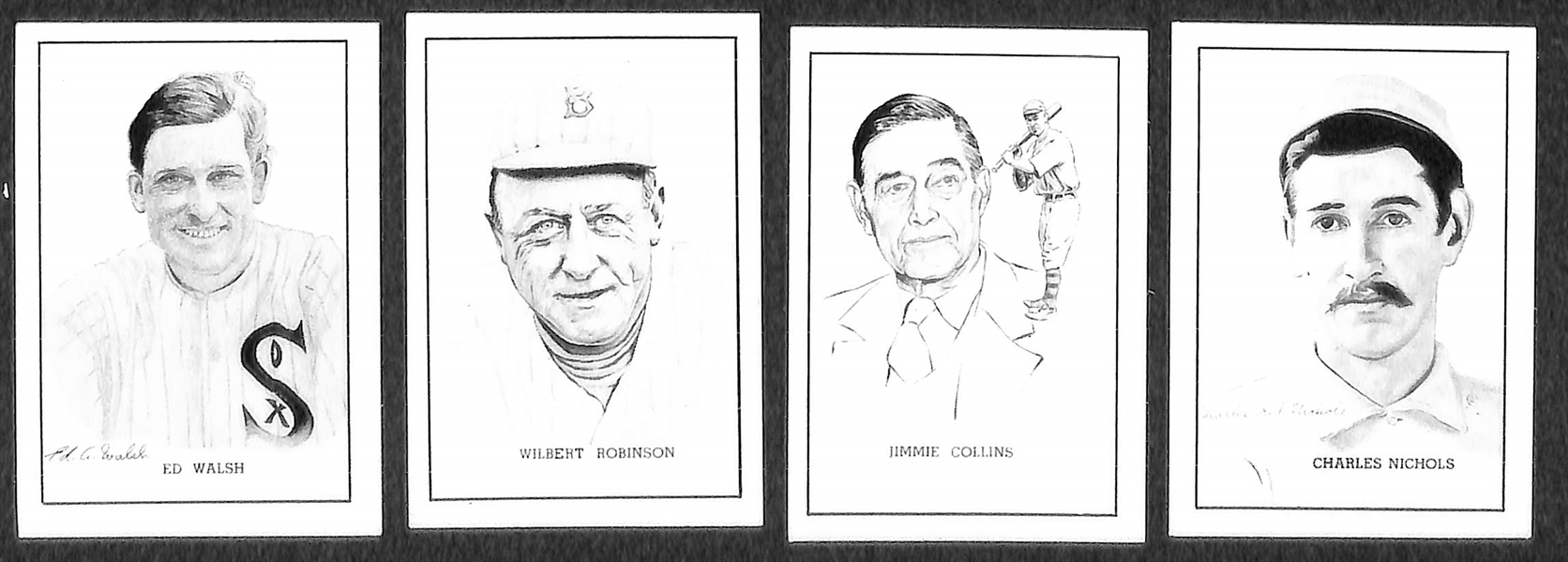 (10) High-Grade 1950 Callahan HOF Cards w/ Spalding, Keeler, Wallace, Jennings, Pennock, Lajoie, Walsh, Robinson, Nichols, and Collins!