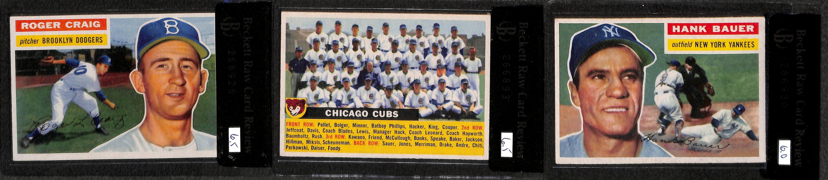 Lot of 15 - 1956 Topps Graded Baseball Cards w. Bob Feller BVG 6.5 