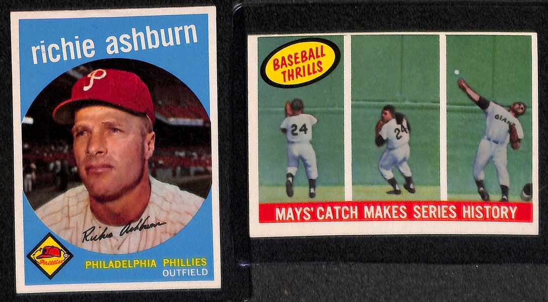 Lot of 15 - 1959 Topps Baseball Cards w. Roger Maris