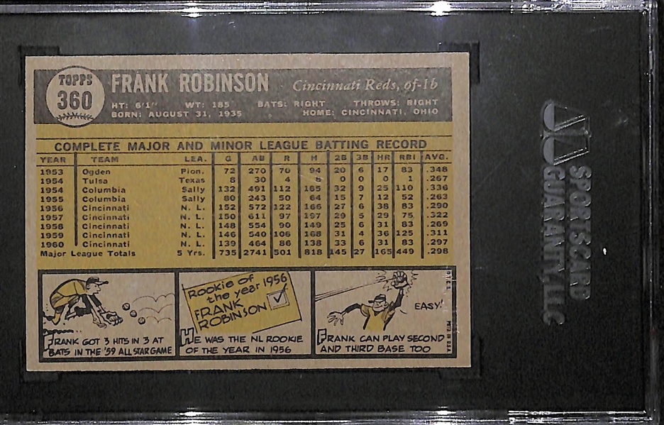 Lot of 9 - 1961 Topps Graded Baseball Cards - w. Frank Robinson SGC 88 (8)