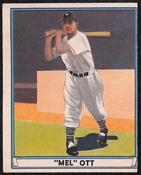 Lot of 3 - 1941 Play Ball Baseball Cards w. Mel Ott
