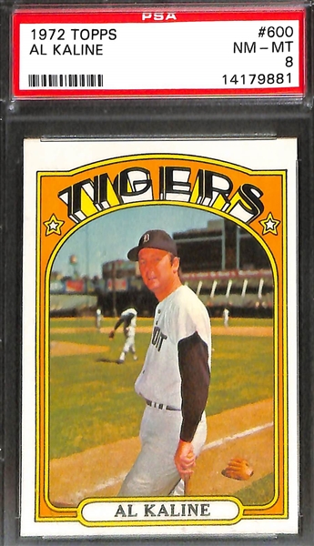 Lot of 4 - 1972 Topps Baseball Cards - All PSA 8 - w. Rod Carew