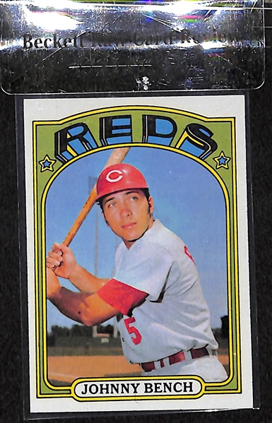 Lot of 22 - 1972 Topps Baseball Cards w. Johnny Bench BVG 8.5