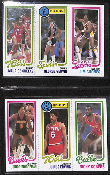 Lot of 19 Sports Cards (Baseball & Basketball) from 1948-1981 w. 1975 Topps Julius Erving PSA 8