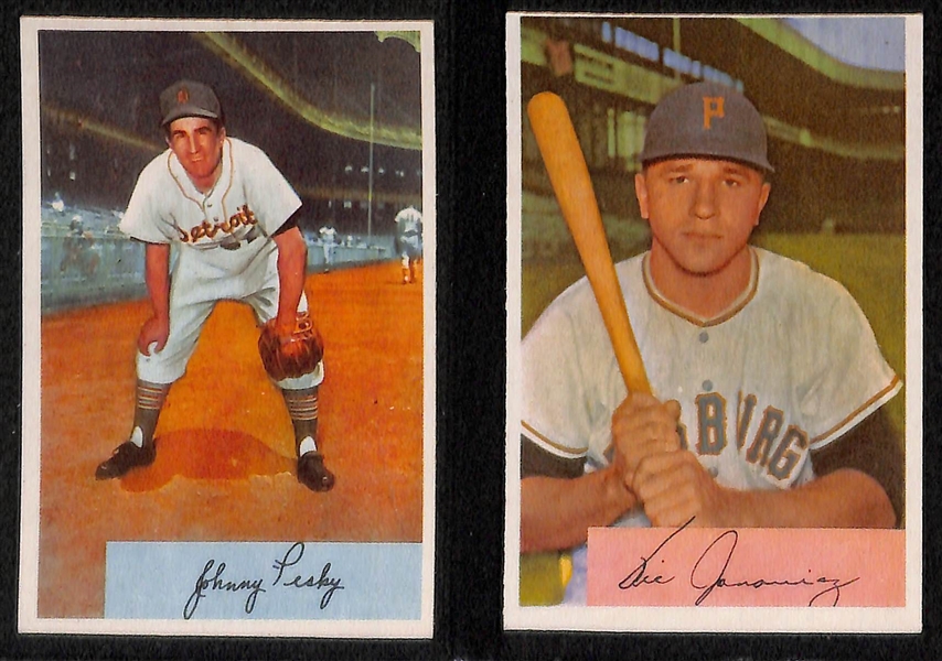 Lot of 84 - 1954 Bowman Baseball Cards w. Ralph Kiner