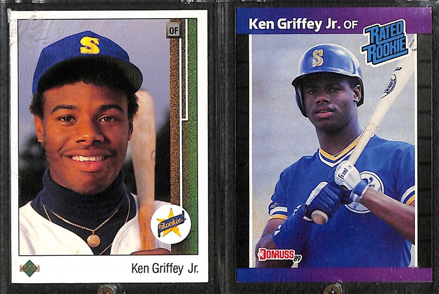  Lot of 7 Ken Griffey Jr. Baseball Cards w. 1989 Upper Deck Rookie Card