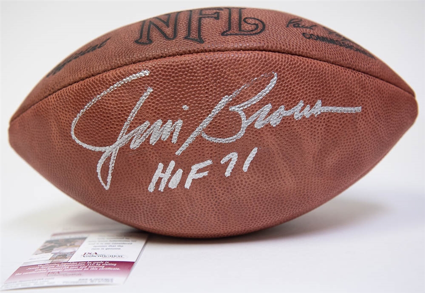 Jim Brown Signed Official Wilson NFL Football (JSA)