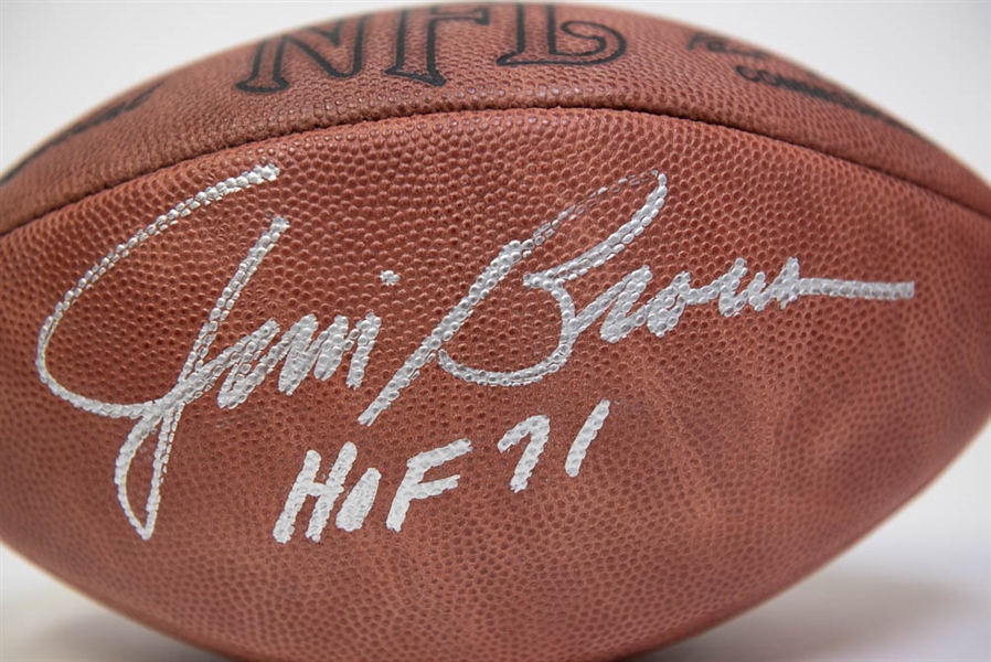 Jim Brown Signed Official Wilson NFL Football (JSA)