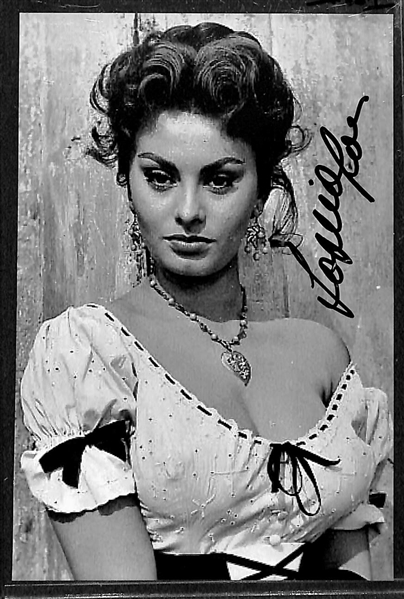 Lot of Actors & Musicians Autographs w. George Lopez & Sophia Loren