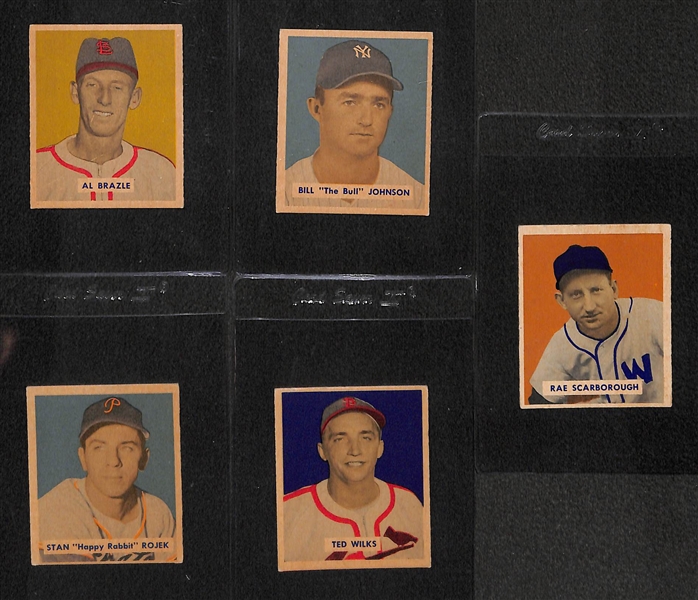Lot of 13 - 1949 Bowman Baseball Cards w. Sam Chapman