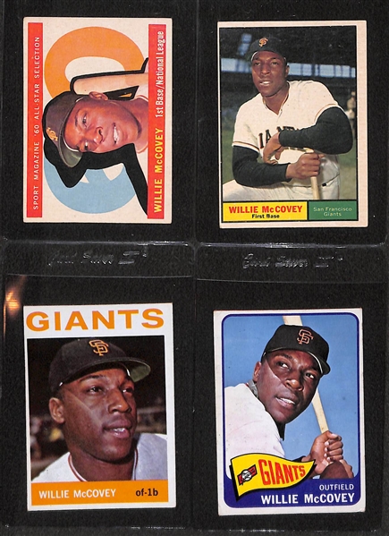 Lot of 15 - 1959-65 Topps HOFer Giants Baseball Cards - Mays, McCovey & Cepeda