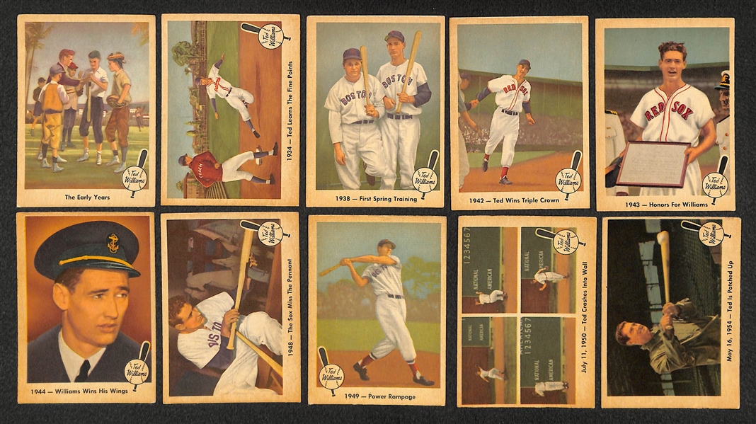 Lot of 55 - 1959-1963 Fleer Baseball Cards w. Ted Williams