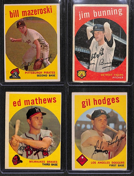 Lot of 400+ 1959 Topps Baseball Cards w. Bill Mazeroski