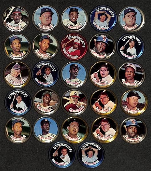 Lot of 150+ 1964 Topps Coins w. Mantle - Many Stars Throughout