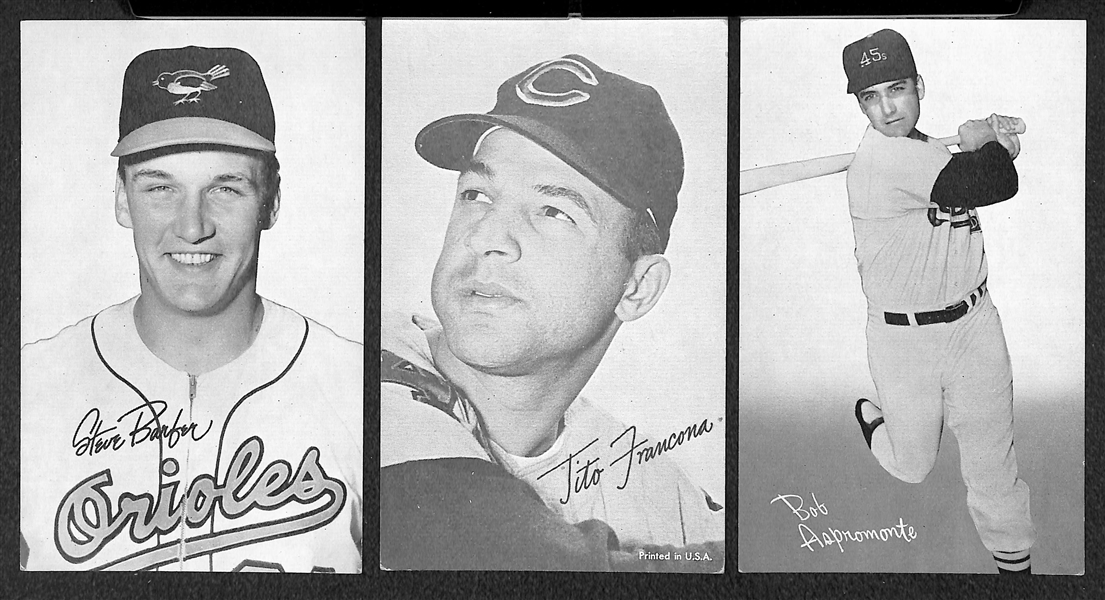 Lot of 150+ 1971 Topps Baseball Cards w. Brooks Robinson & 8 - 1960 Exhibit Cards w. Whitey Ford