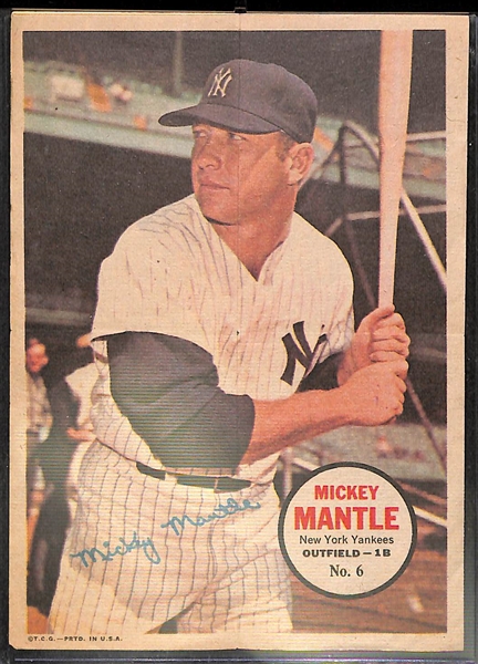 Lot of 53 - Topps Insert Baseball & Football Posters from 1967-1970 w. 1967 Mickey Mantle