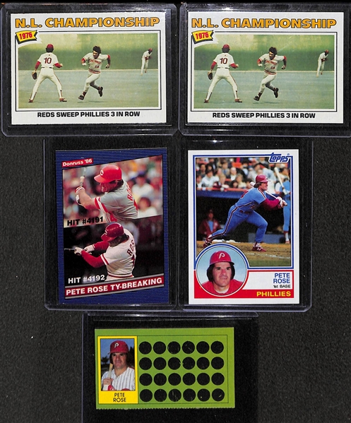 Lot of 180+ Pete Rose Cards from 1968-1980s