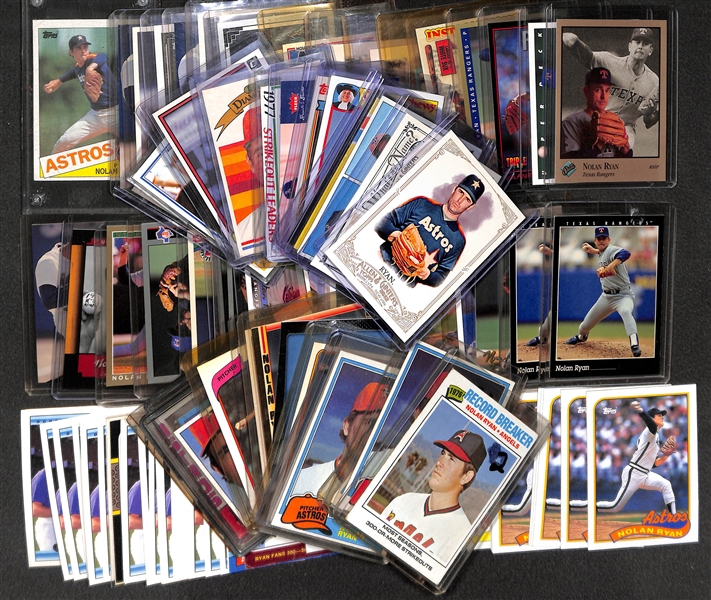 Lot of 105+ Nolan Ryan Cards - Mostly Late 1970s to Present
