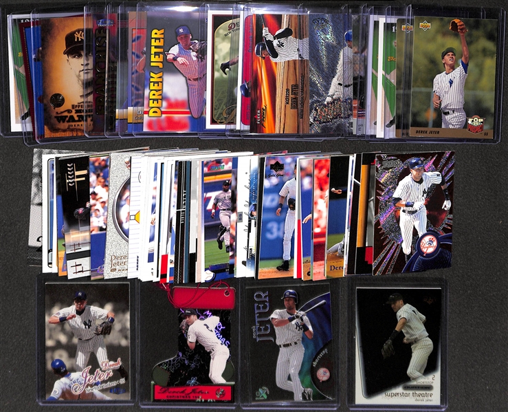 Lot of 90+ Derek Jeter Cards Including 5 RC & Many Rare Insert Cards