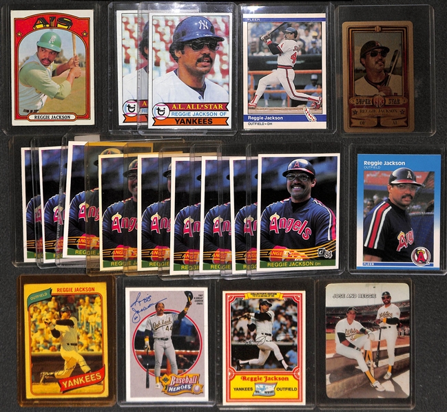 Lot of 120+ Reggie Jackson Cards (1972-Present)