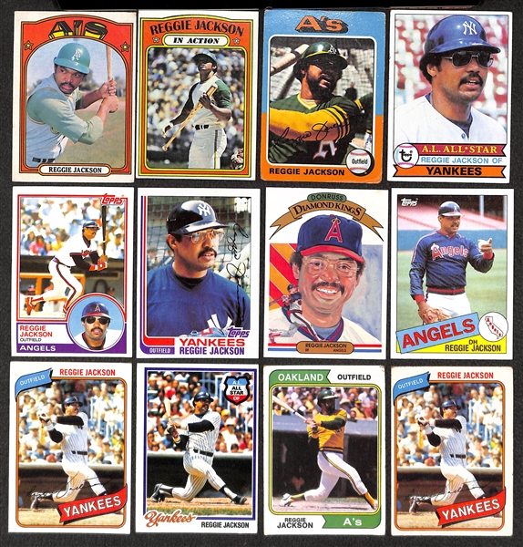Lot of 120+ Reggie Jackson Cards (1972-Present)