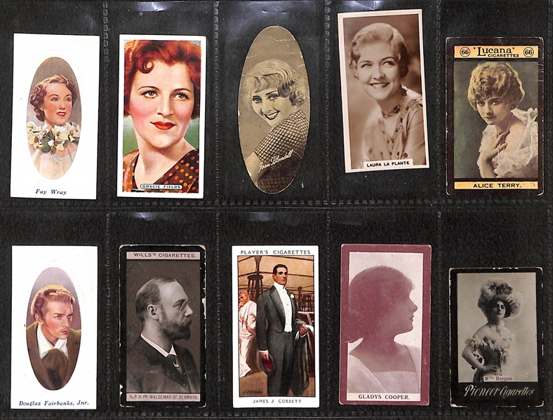 Lot of 50 1910s-1940s Cigarette Cards of Famous Figures w. Henry VIII