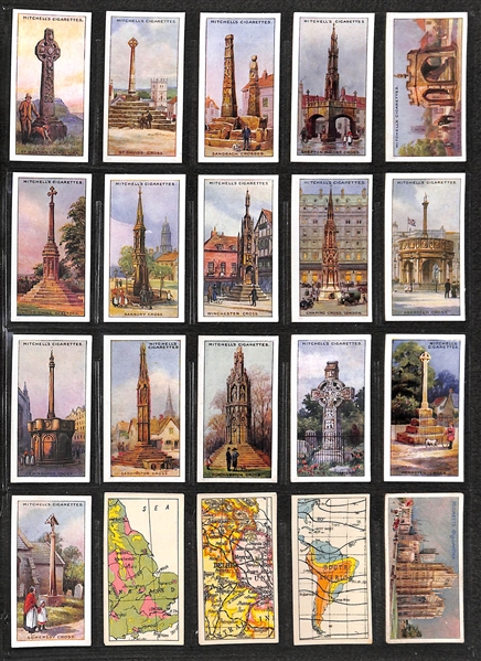 Lot of 240 1910s-1940s Cigarette Cards of Primarily Scenery & Flags