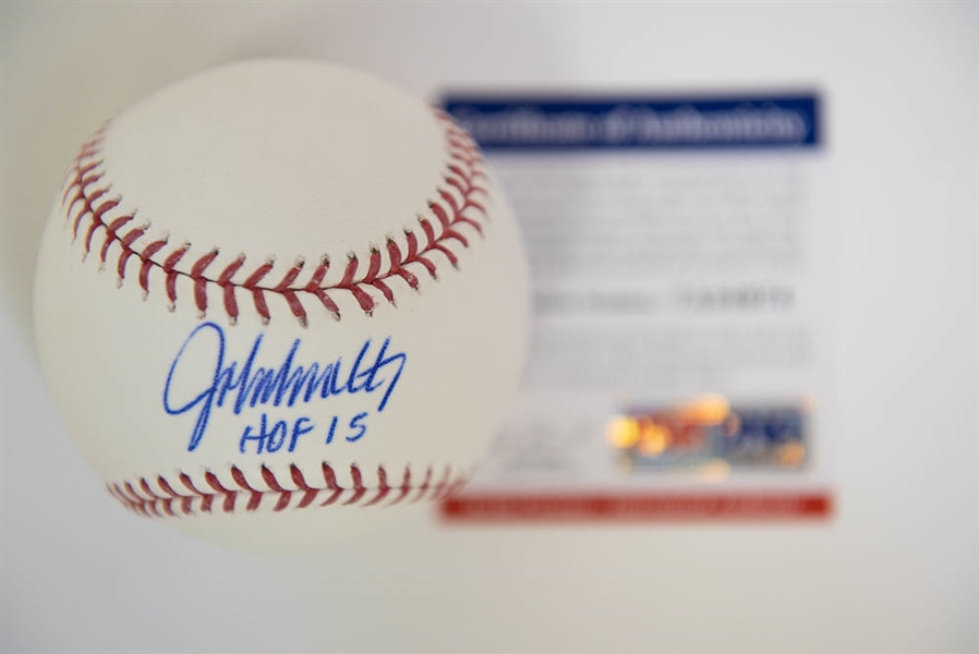 John Smoltz Signed & Inscribed Baseball - PSA/DNA
