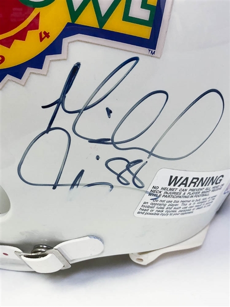 Brett Favre - Warren Moon - Michael Irvin Signed Pro Bowl Full Size Helmet - JSA