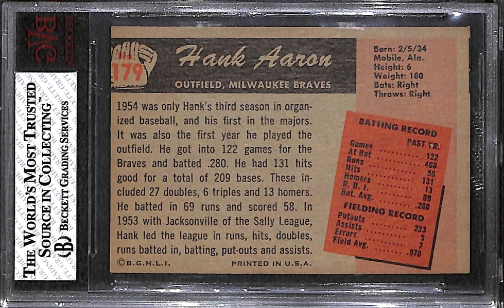 1955 Bowman #179 Hank Aaron - BVG 5