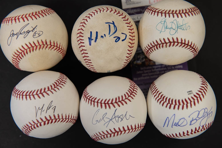 Lot Of 6 Signed Baseballs w. Graig Nettles & Maikel Franco